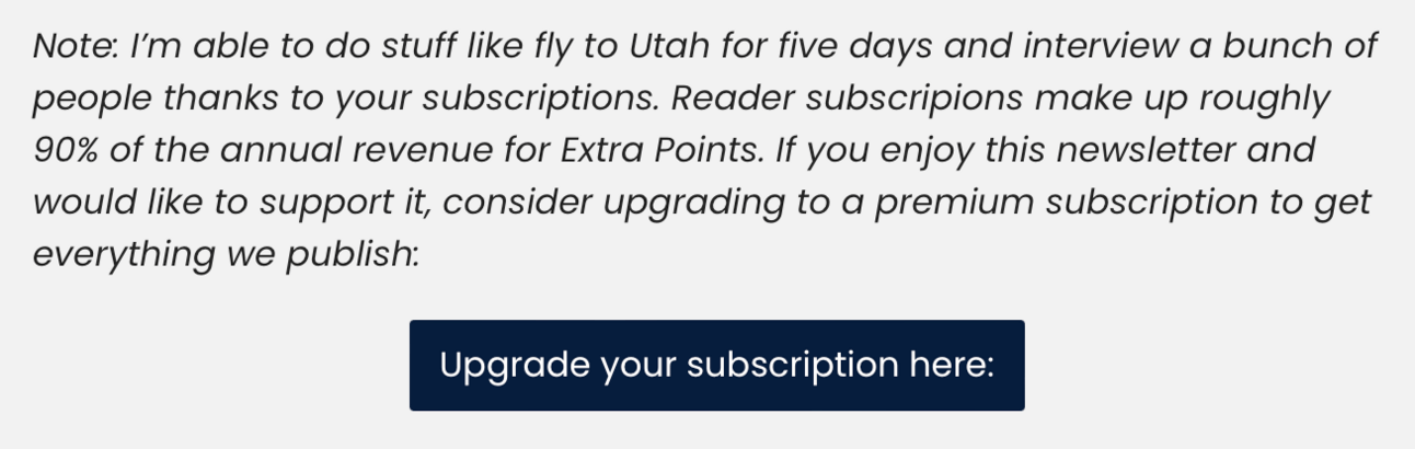 Extra Points call to action example