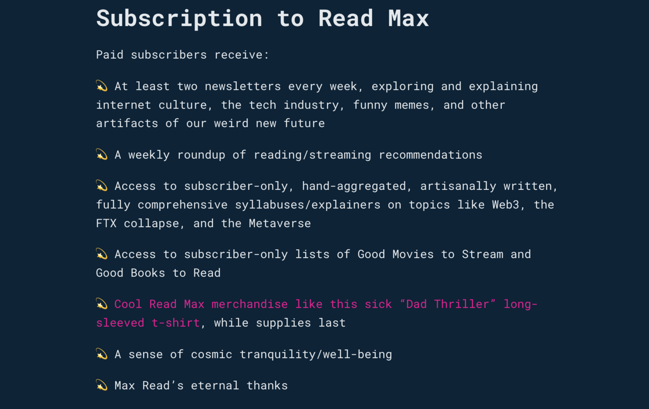 Max Read's About page