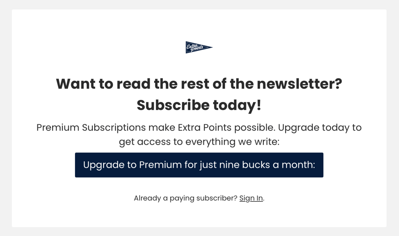 Extra Points paywall