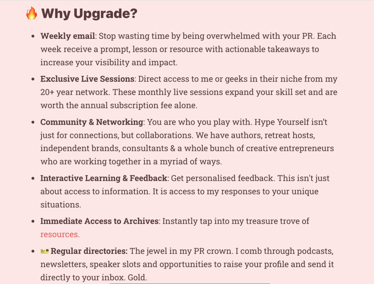 Lucy Werner's upgrade pagee