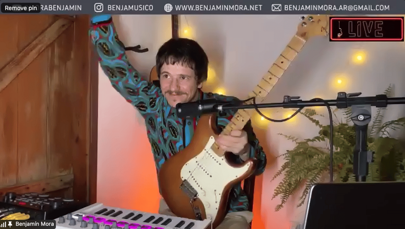 Benjamín Mora playing live at the last matched up mixer