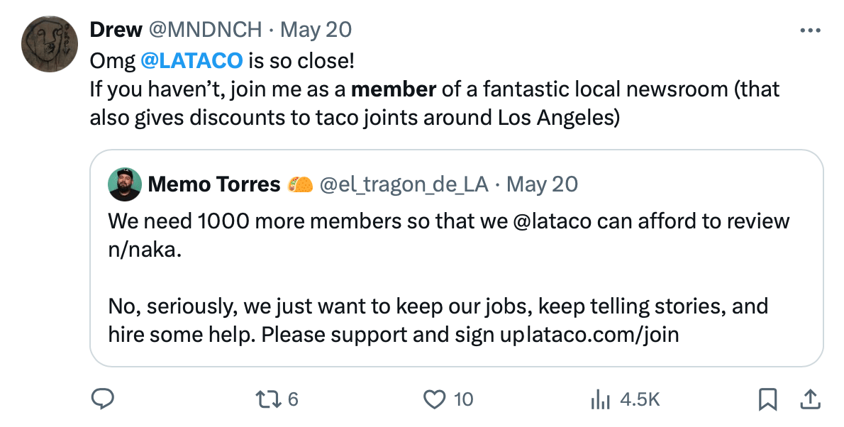 Example from LA TACO