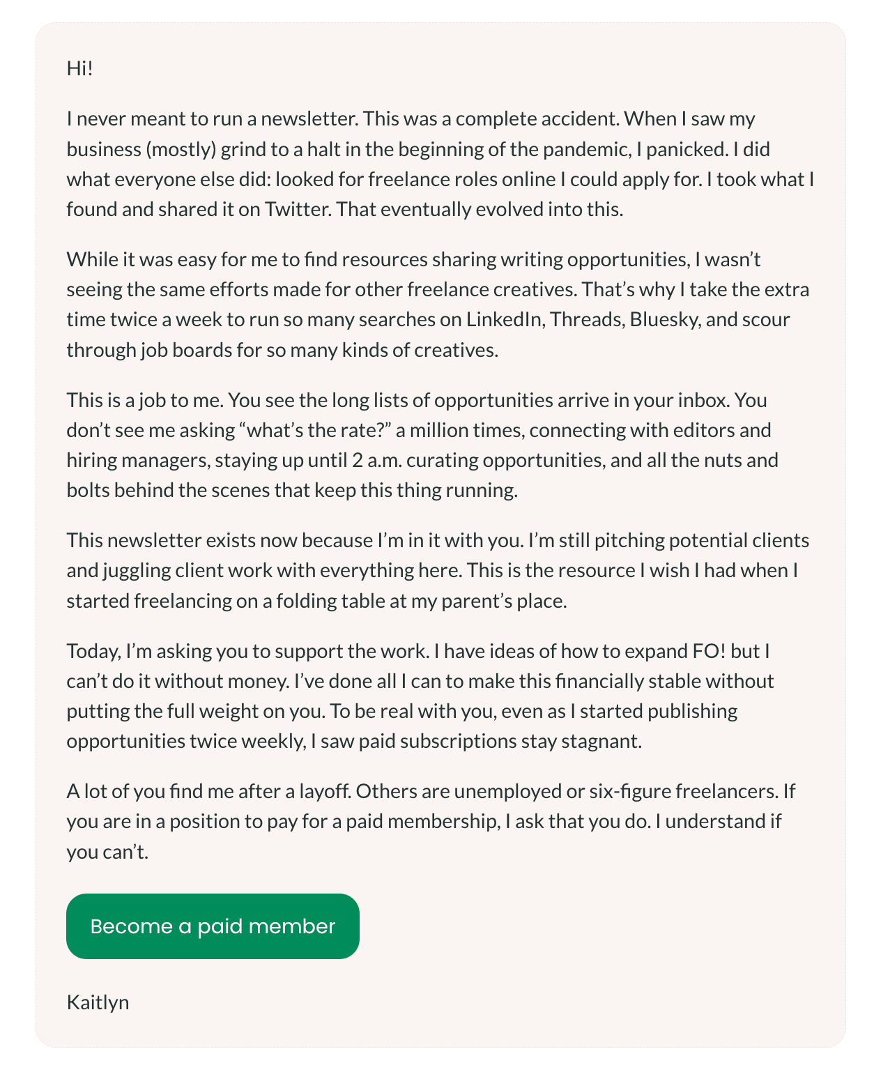 Kaitlyn's email