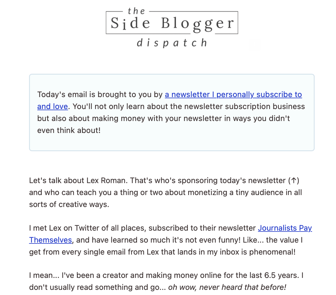 My ad in Maliha’s newsletter plus a whole bonus feature! This is why you work with creators